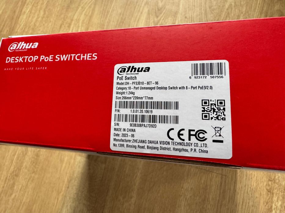 Switch Dahua 10 portowy 8xPOE DH -PFS3010-8ET-96 V2