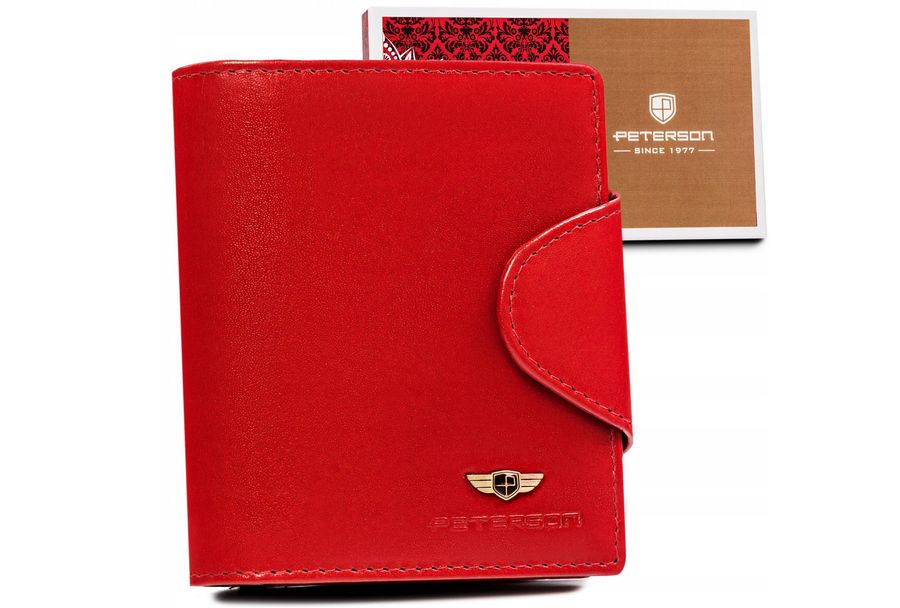 skórzany portfel damski z systemem rfid - peterson