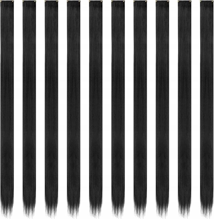 Pasemka naturalne do włosów czarne Peruka 10szt