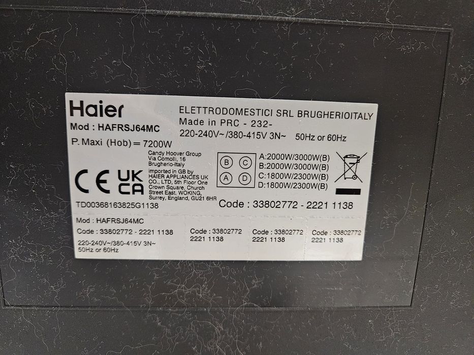 Płyta indukcyjna HAIER