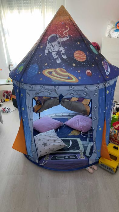 Namiot domek dla dzieci dziecka zabawa kosmiczny statek rakieta