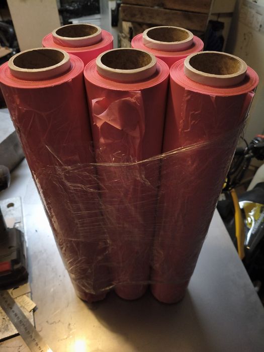 Folia stretch różowa 2 rolki