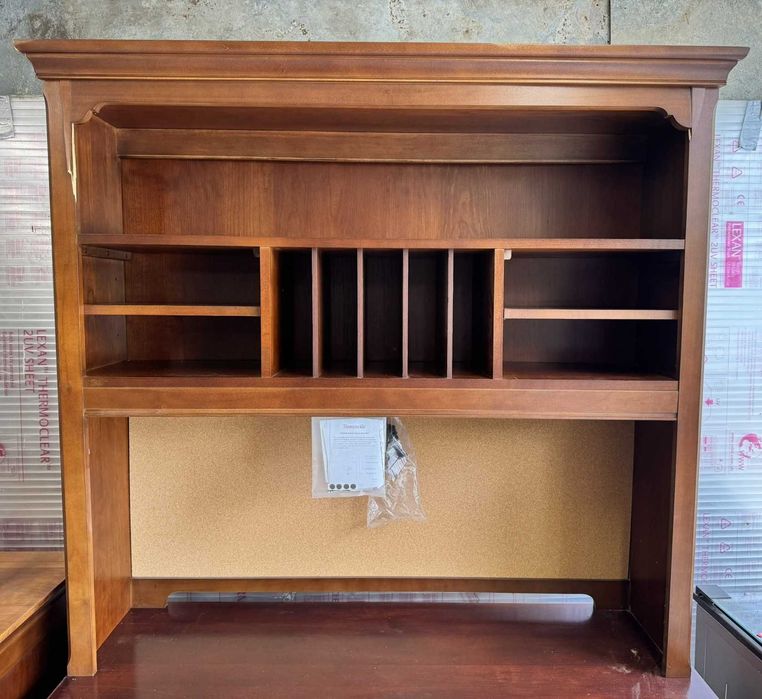 Nowa Nadstawka na biurko z oświetleniem USA- Thomasville - lite drewno