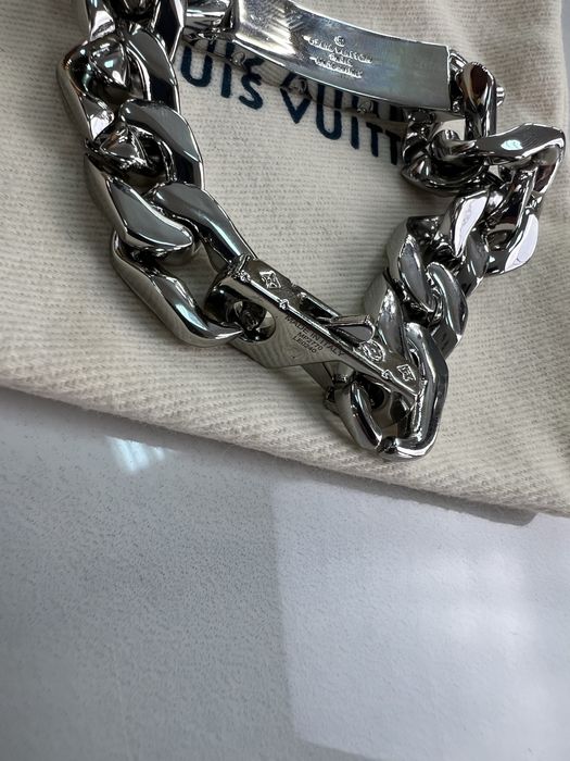 Браслет LOUIS VUITTON monogram logo Silver Color