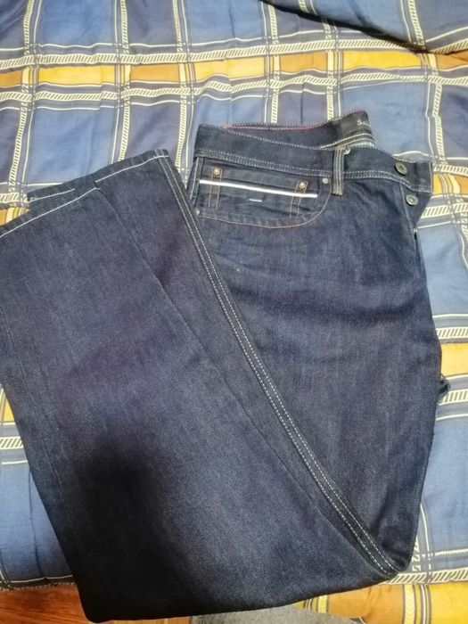 Calças de ganga salsa straight homem