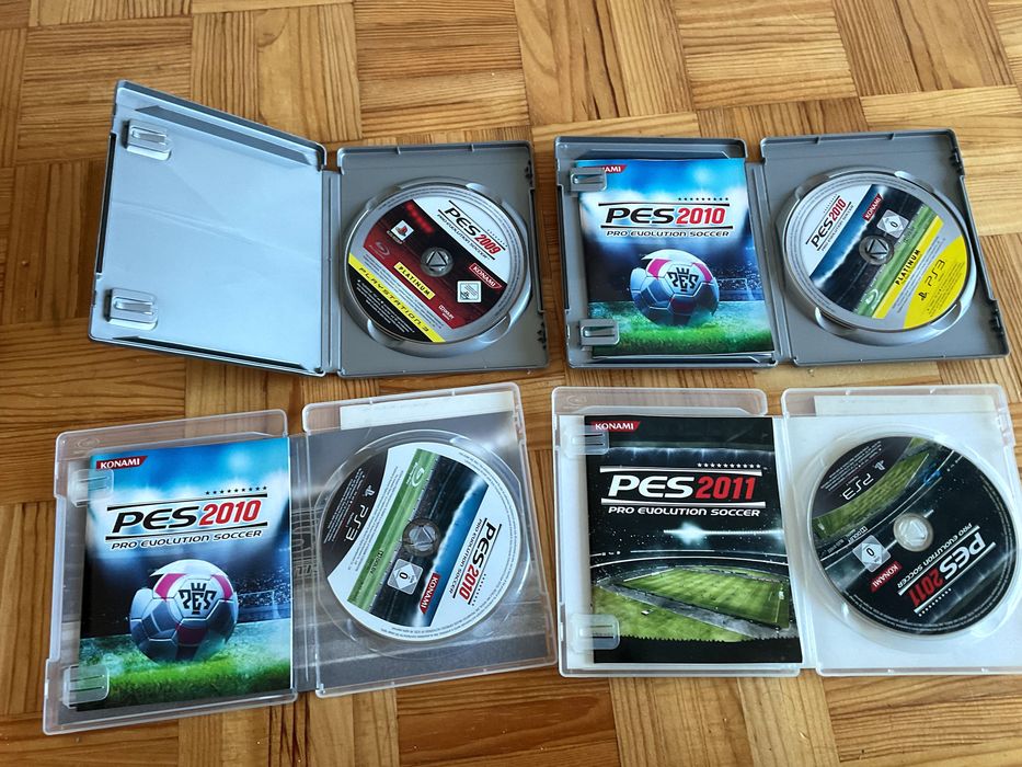 Jogos Sony PlayStation 3 (PS3) - PES/ EyePet/ Wrestling/ UFC + Caixa