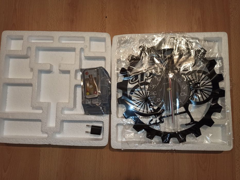 Relógio parede vinyl bicicleta estrada btt roda LED