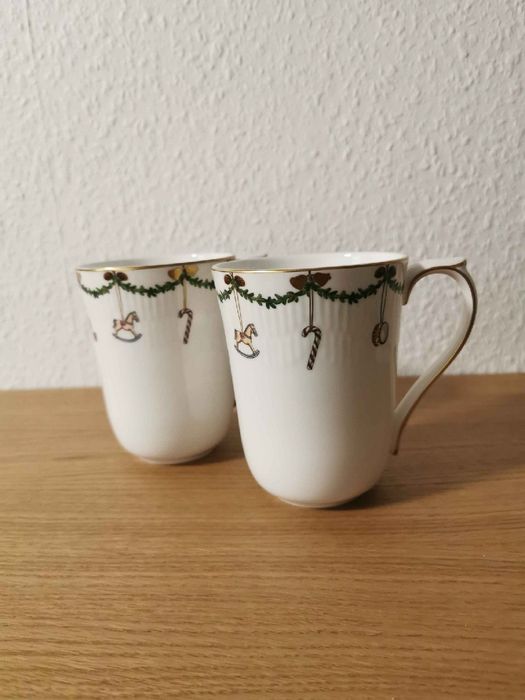 Piekne świąteczne kubki z porcelany Royal Copenhagen