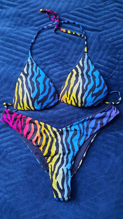 Calzedonia. Strój Kąpielowy Dwuczęściowy Damski Bikini Trójkąty. Rozmiar 2 (S/36)