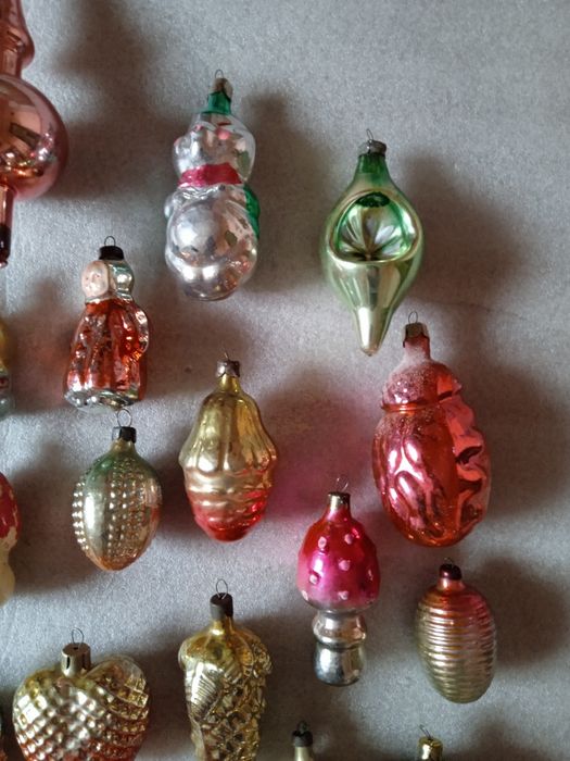 Лот елочные игрушки СССР стекло