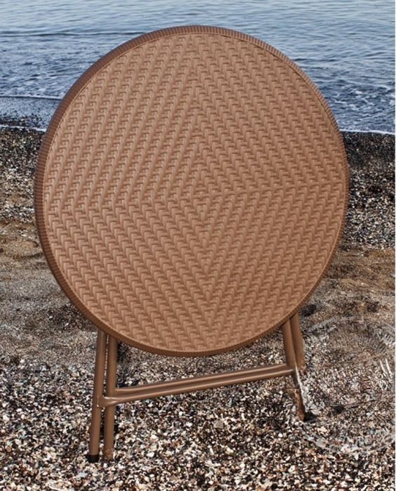 Стол круглый раскладной из иск.  ротанга