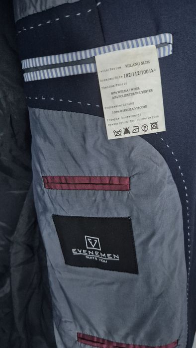 Garnitur męski XXL Evenemen wełniany