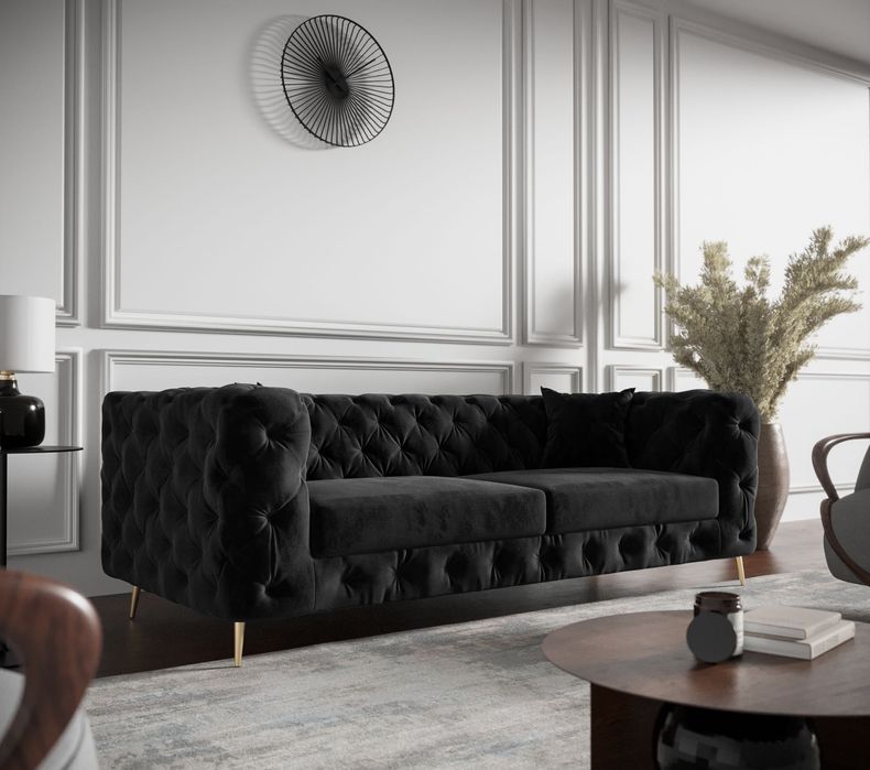 Sofa Chesterfield Pikowana Nowoczesna Glamour EN Meble