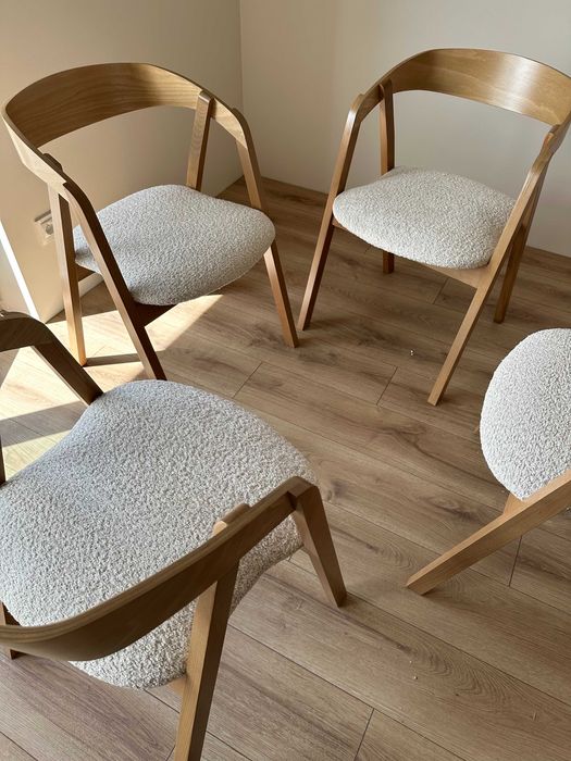 ZESTAW Stół FI 100 + 4x Krzesło drewniane