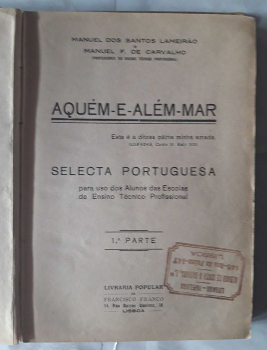Livro Ref- esc - Manuel Lameirão e Manuel F. de Carvalho - Aquém-e ..