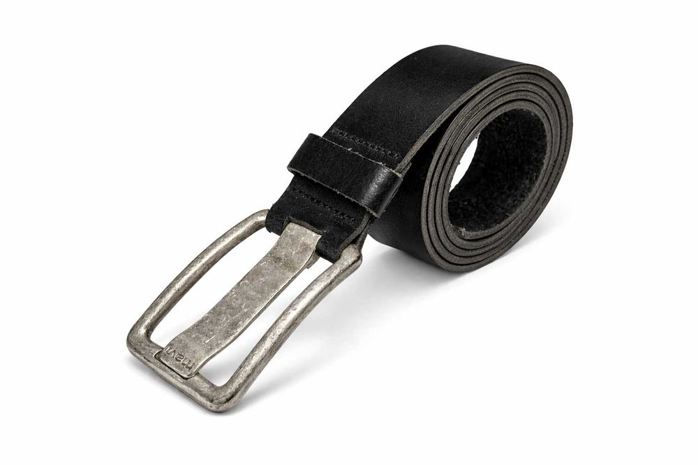 2805 Szeroki Pasek Skórzany Damski Do Spodni Vintage Black Handmade 85