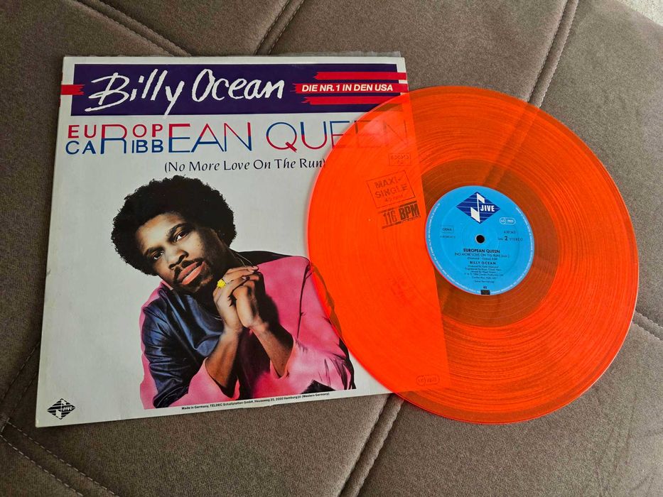 Płyta winylowa Billy Ocean European Queen, pomarańczowa, stan M, kolekcjonerska