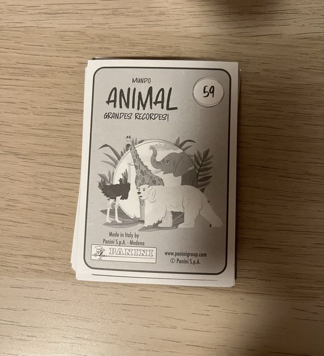 Cromos Mundo Animal Grandes Recordes!