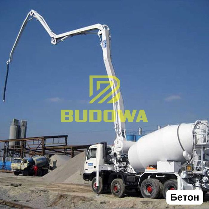 Бетон БСГ В40 (М550) Р4 F200 W6 бетонний розчин, бетон готовий