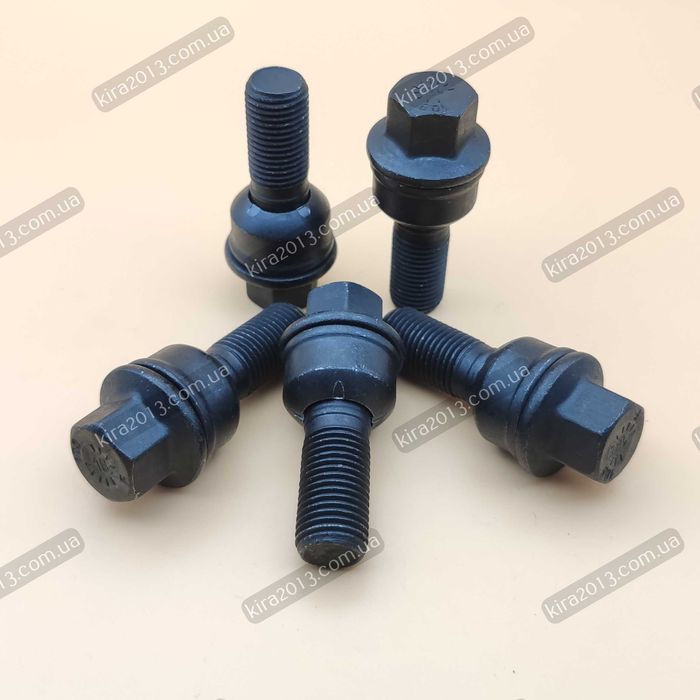 Черные колесные болты М14х1,5х30мм сфера оригинал Audi Q3 Q5 Q7 Q8: 170 ...