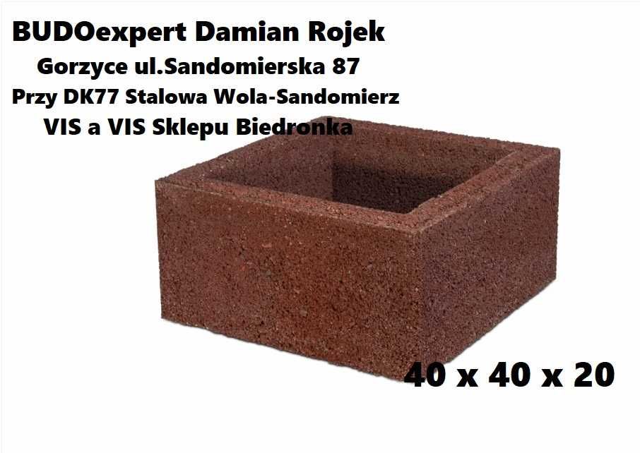 Gazony ogrodowe Joniec Moonflor duży format 40x30x25 donica betonowa