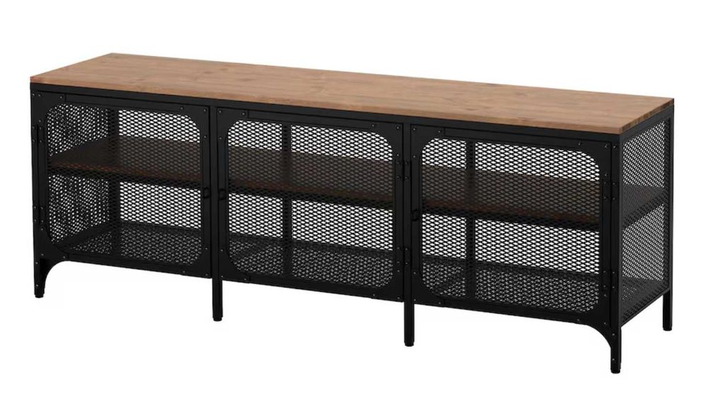 FJÄLLBO - Móvel TV, preto, 150x36x54 cm