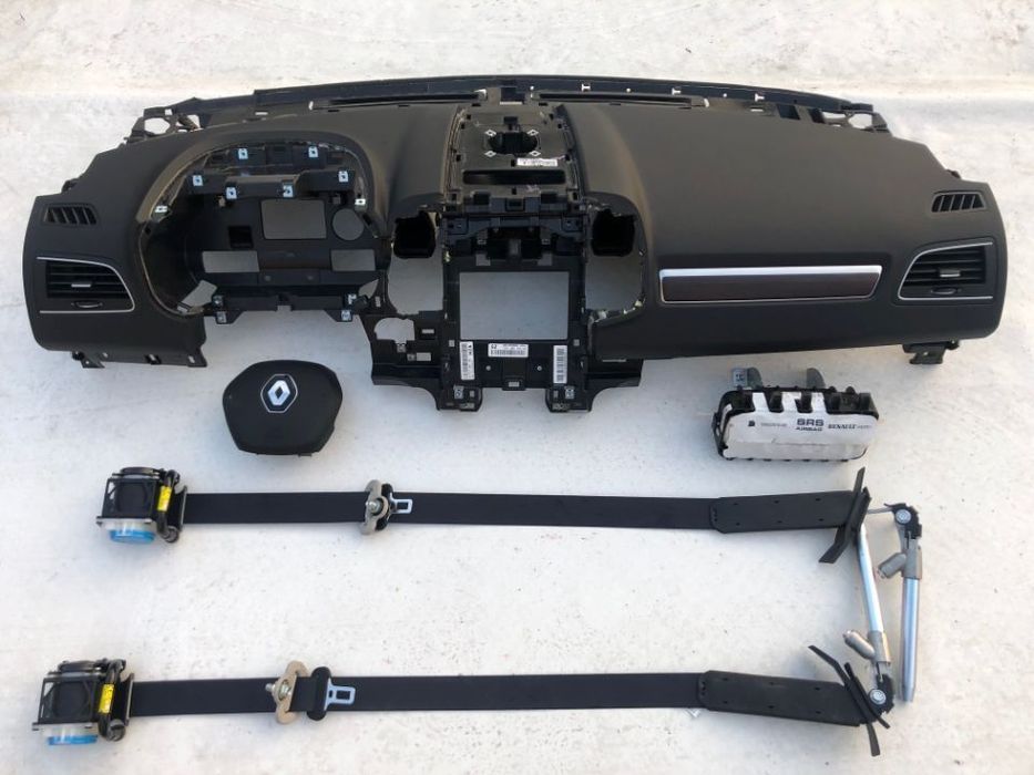 RENAULT KOLEOS 2 II DESKA KONSOLA KOKPIT PULPIT PÓŁKA PARAPET AIRBAG PODUSZKI POWIETRZNE KIEROWCY PASAŻERA PASY PAS regeneracja !!! NA MAGAZYNIE wymiana OD RĘKI Raz2!!!