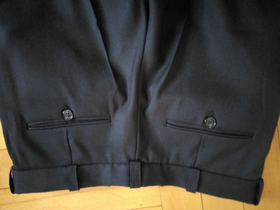 Granatowe eleganckie spodnie od garnituru 176/76