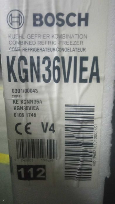 Frigorífico Combinado Bosch KGN36VIEA-Novo em embalagem original