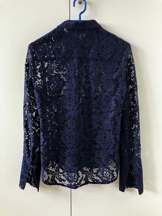 Koszula granatowa koronkowa rozmiar XS 34