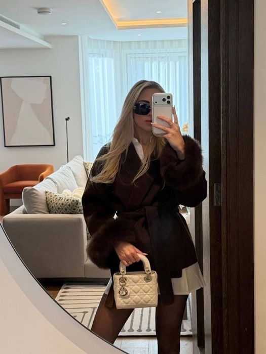 Пальто в стилі «ОLD MONEY» Пончо жіноче тепле. Жіночий верхній одяг