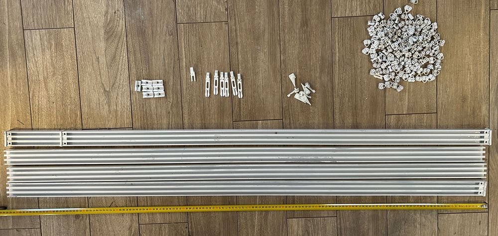 Szyna Aluminiowa ścienna potrójna biała IKEA VIDGA - 4 x 140cm