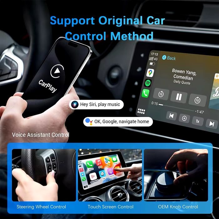 Адаптер RM-KPL064 - бездротовий Apple CarPlay та AndroidAuto