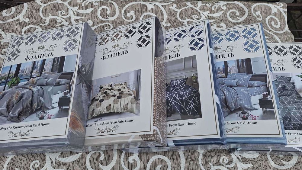 Помплект постільної білизни Viluta Velana фланель страйп сатін сатін