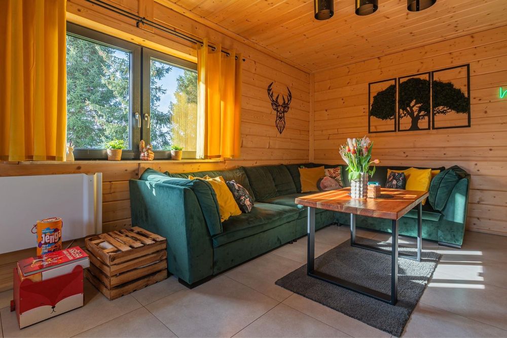 Domek „FOREST” 12 osób  Sauna | Jacuzzi | Balia |