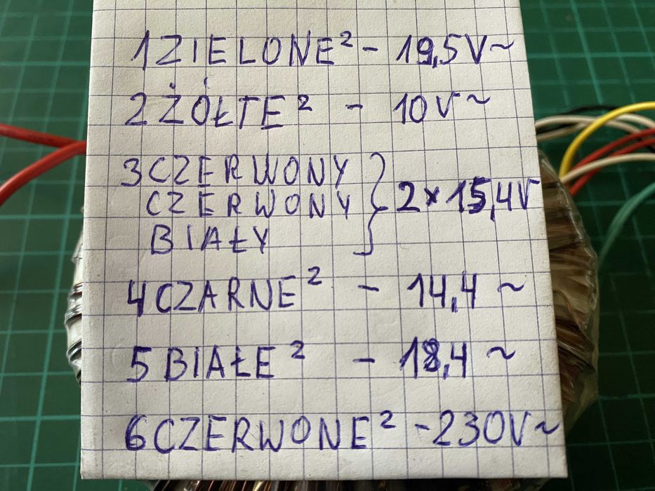 transformator toroidalny wiele napięć opis