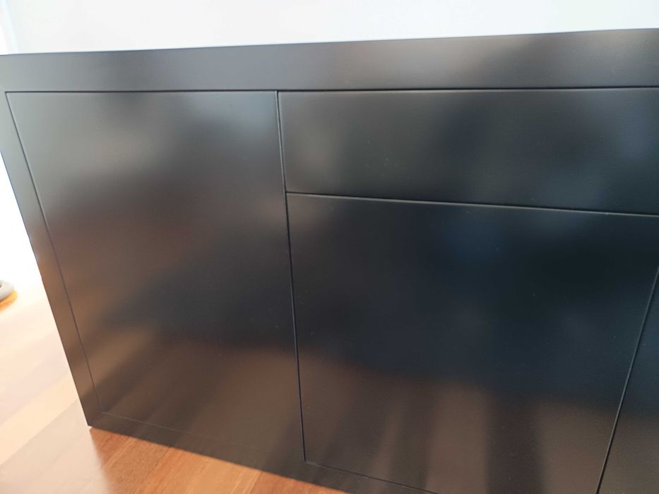 Conjunto sala mesa e aparador preto