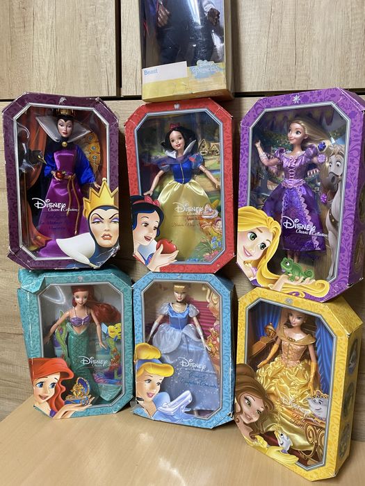 Conjunto de 7 bonecas princesas nas caixas Disney original 2014