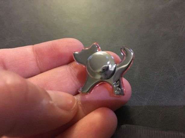 Alfinete cristal gato rosa Swarovski