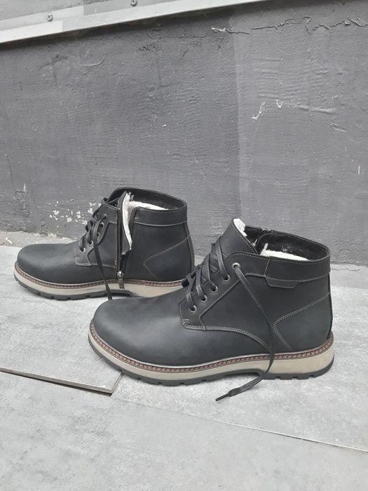 Чоловічі  чоботи зимові с натуральної шкіри