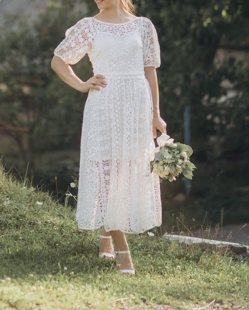 Плаття сукня біла міді