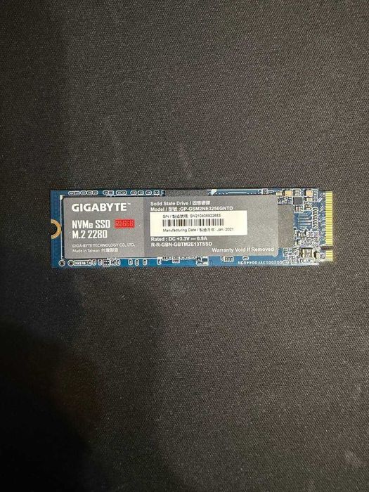 SSD m2 2280 256gb GIGABYTE (GP-GSM2NE3256GNTD)