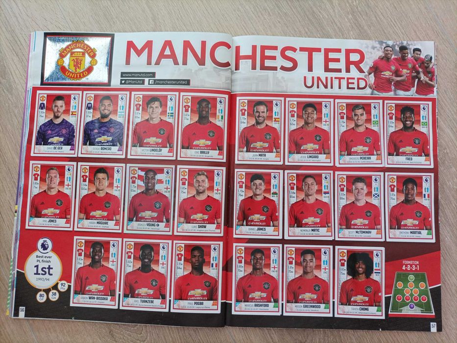 Caderneta de cromos completa Premier League 2019/20