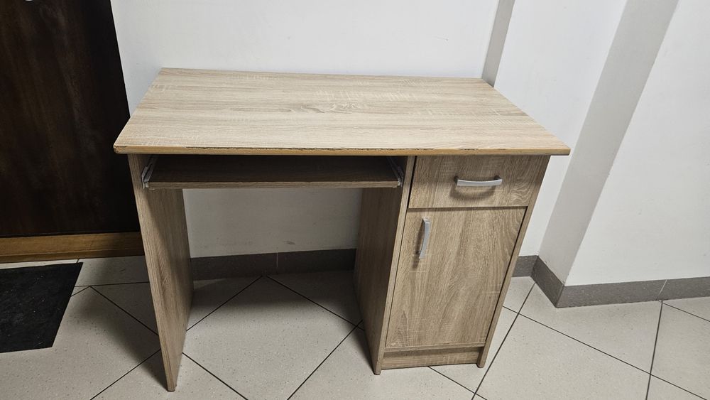 Biurko z szuflada i szafką 2 półki