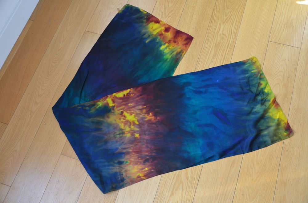 chusta.szal 100% silk jedwab ręcznie malowana