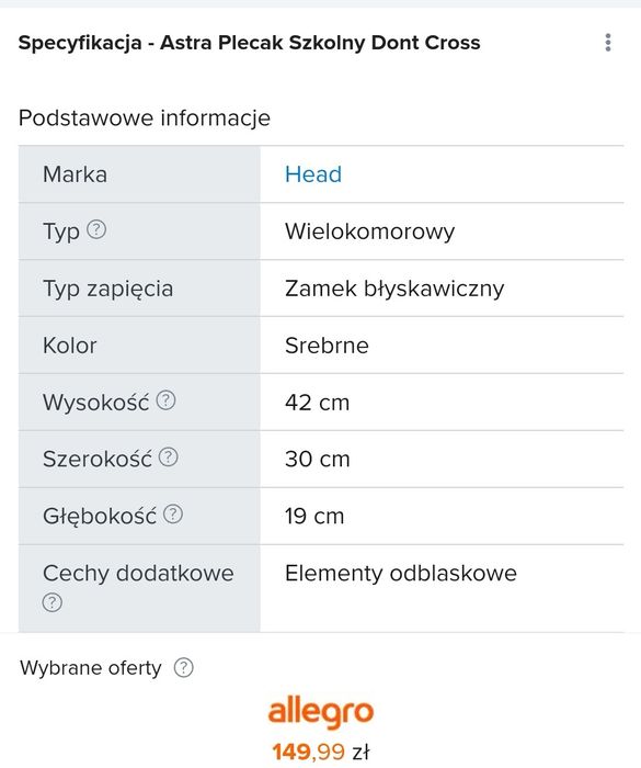 Plecak do szkoły czarny