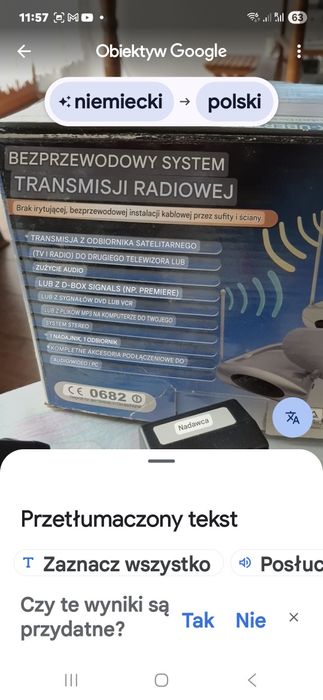 Bezprzewodowy system transmisji  radiowej Tevion