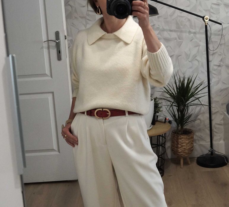 sweter golf premium wool cashmere miękki puszysty + gratis