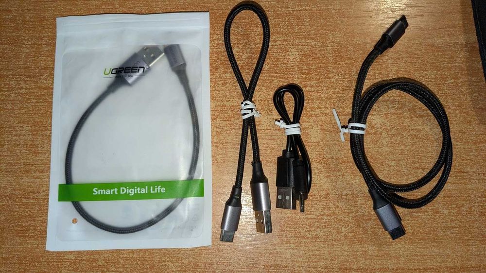 Кабели/переходники: USB - Type-C / Type-C - Type-C (Ugreen)