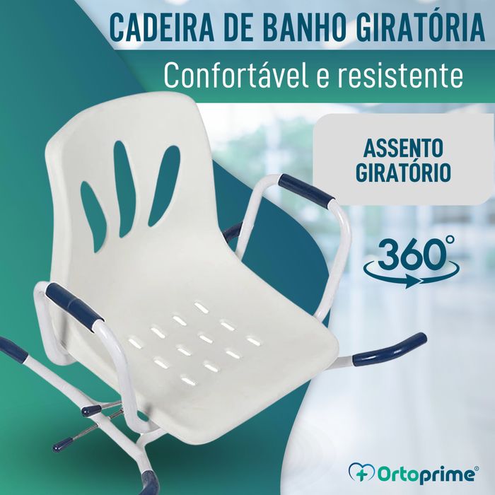 Cadeira de Banheira Giratória 360º – Ortóprime (Ortopédica)